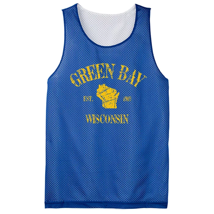 Green Bay Wisconsin Vintage Sports Mesh Reversible Basketball Jersey Tank