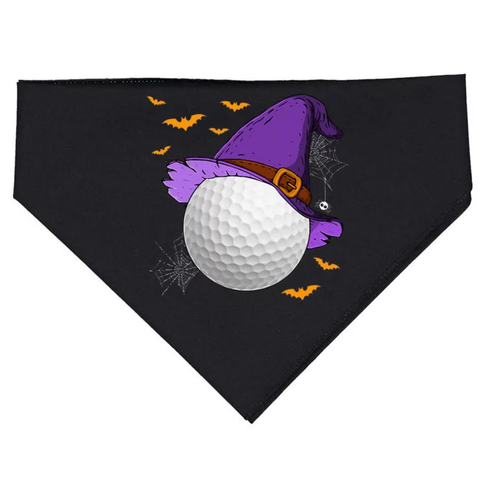 Golf Ball Witch Hat Pumpkin Spooky Halloween Costume USA-Made Doggie Bandana