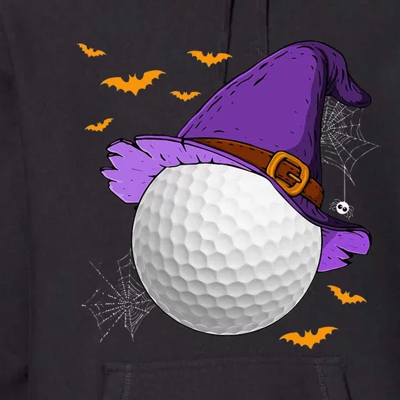 Golf Ball Witch Hat Pumpkin Spooky Halloween Costume Premium Hoodie