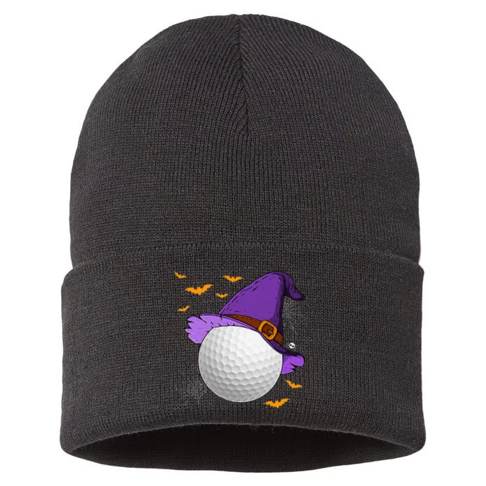 Golf Ball Witch Hat Pumpkin Spooky Halloween Costume Sustainable Knit Beanie