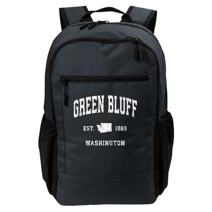 Green Bluff Washington Wa Vintage Athletic Sports Daily Commute Backpack