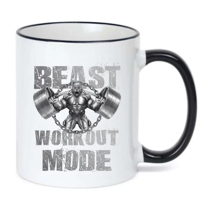 Gorilla Beast Workout Mode Lifting Weights Fitness Gym Meaningful Gift Black Color Changing Mug