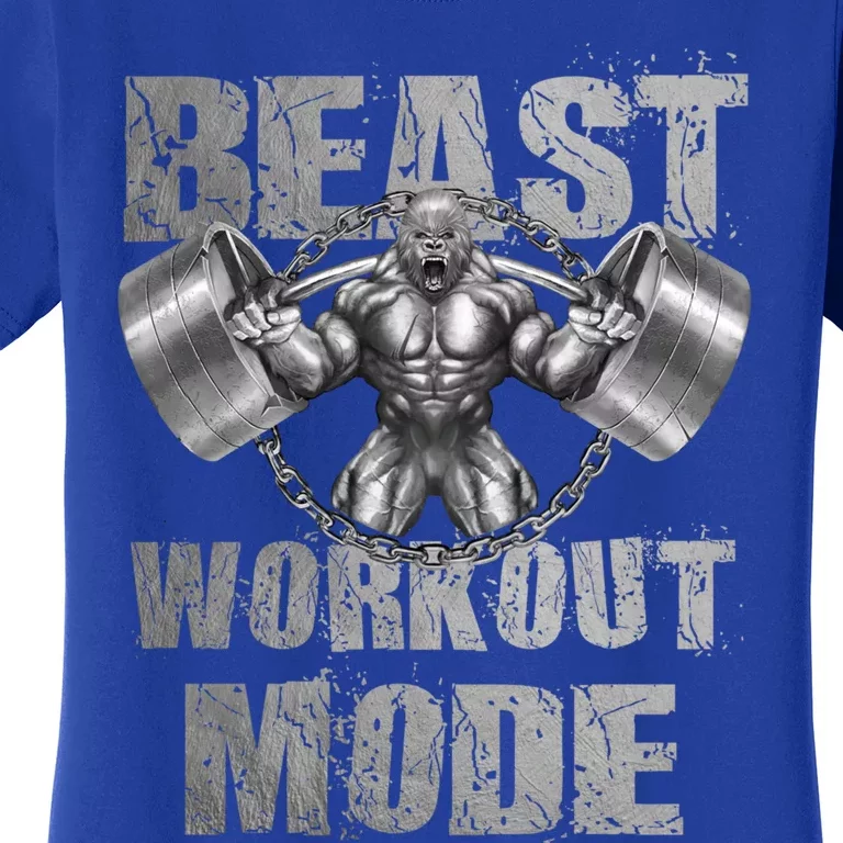 Gorilla Beast Workout Mode Lifting Weights Fitness Gym Meaningful Gift Women's T-Shirt