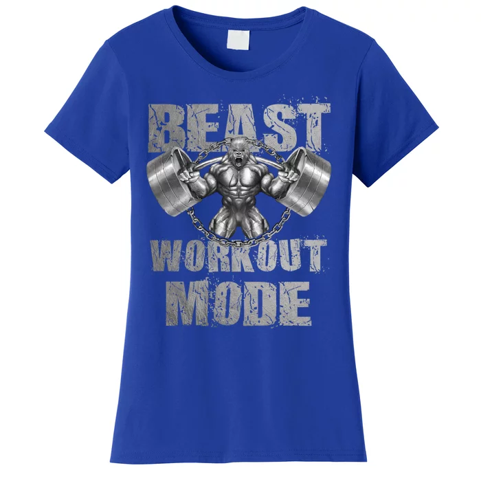 Gorilla Beast Workout Mode Lifting Weights Fitness Gym Meaningful Gift Women's T-Shirt