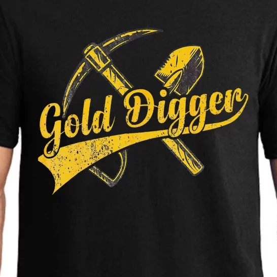 Golden Batch with Crossing Pick and Shovel for Gold Digger Pajama Set