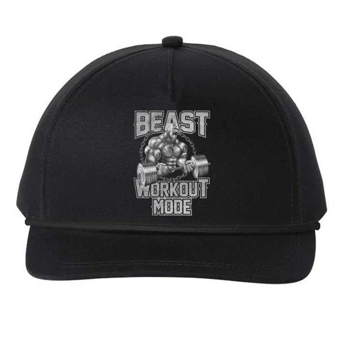 Gorilla Beast Workout Mode Motivation Bodybuilding Gym Cute Gift Snapback Five-Panel Rope Hat