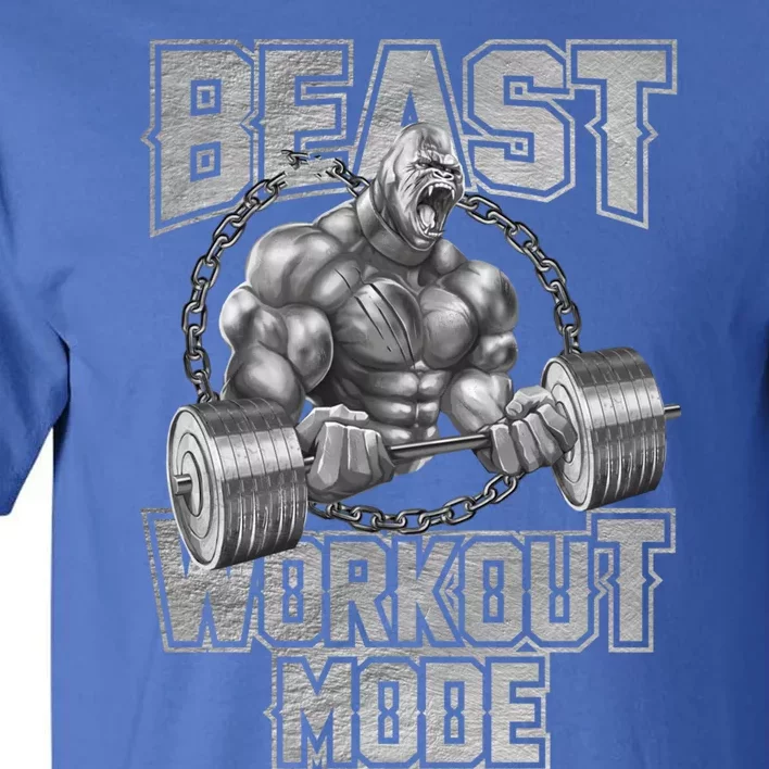 Gorilla Beast Workout Mode Motivation Bodybuilding Gym Cute Gift Tall T-Shirt