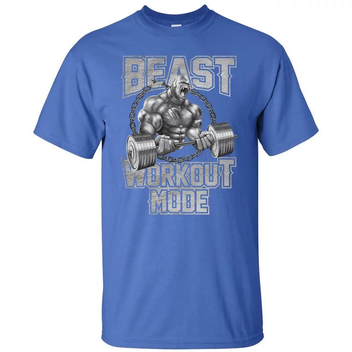 Gorilla Beast Workout Mode Motivation Bodybuilding Gym Cute Gift Tall T-Shirt