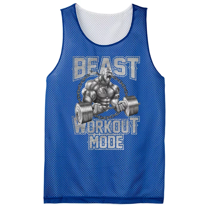 Gorilla Beast Workout Mode Motivation Bodybuilding Gym Cute Gift Mesh Reversible Basketball Jersey Tank