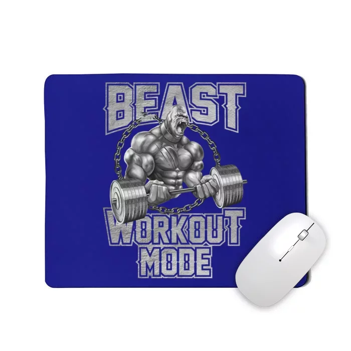 Gorilla Beast Workout Mode Motivation Bodybuilding Gym Cute Gift Mousepad