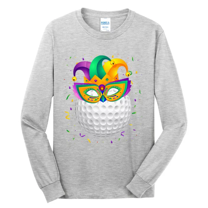 Golf Ball With Jester Hat Mardi Gras Fat Tuesday Parade Tall Long Sleeve T-Shirt