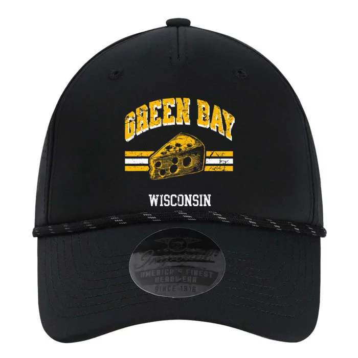 Green Bay Wisconsin Cheesehead Retro Pride Vintage Cheese Performance The Dyno Cap