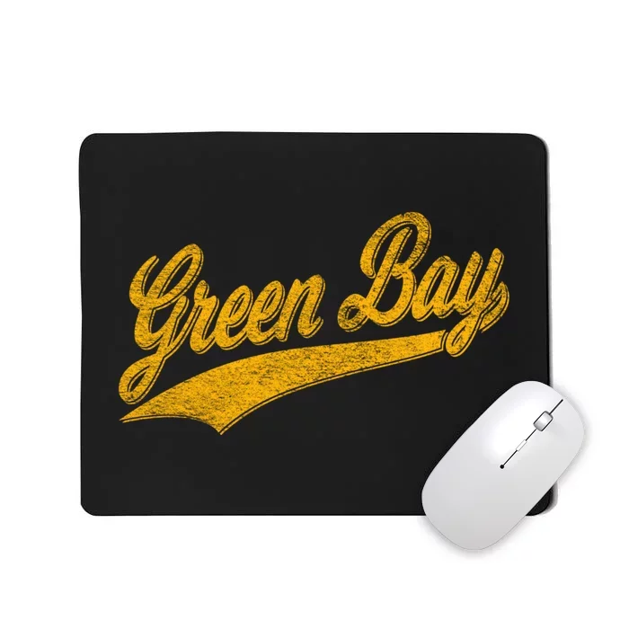 Green Bay Wisconsin Vintage Sports Mousepad