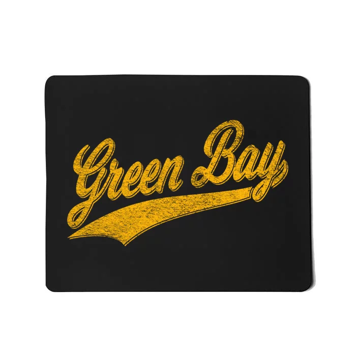 Green Bay Wisconsin Vintage Sports Mousepad