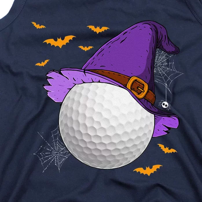 Golf Ball Witch Hat Pumpkin Spooky Halloween Costume Tank Top