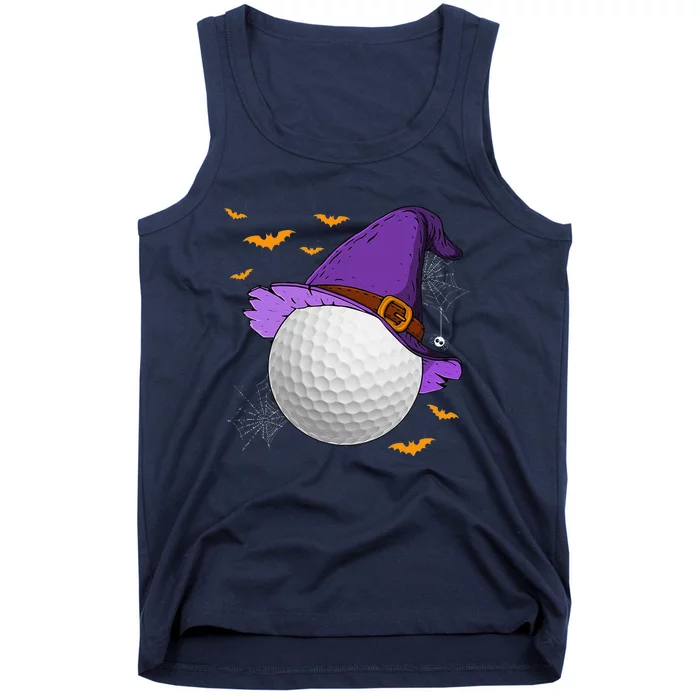 Golf Ball Witch Hat Pumpkin Spooky Halloween Costume Tank Top