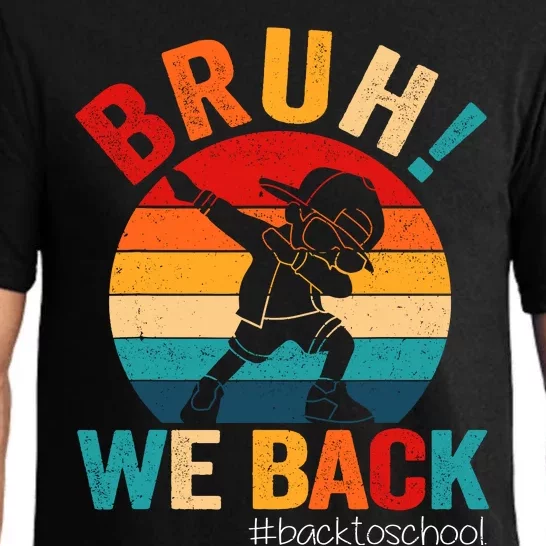 Groovy Bruh We Back Teachers Funny Back To School Pajama Set