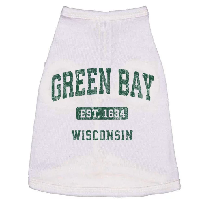 Green Bay Wisconsin Wi Vintage Athletic Sports Design Doggie Tank