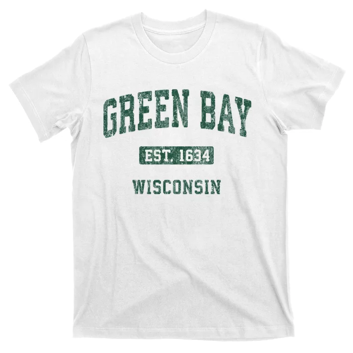 Green Bay Wisconsin Wi Vintage Athletic Sports Design T-Shirt