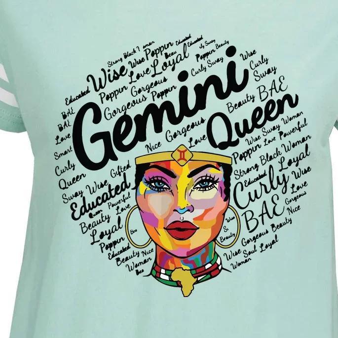 Gemini Black Women Born In May June Gemini Queen Enza Ladies Jersey Football T-Shirt