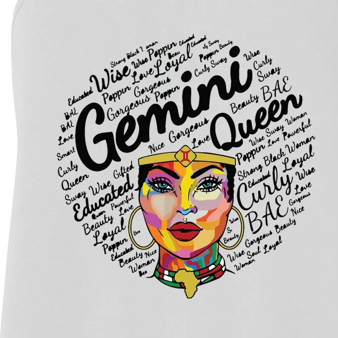 Gemini Black Women Born In May June Gemini Queen Women's Racerback Tank