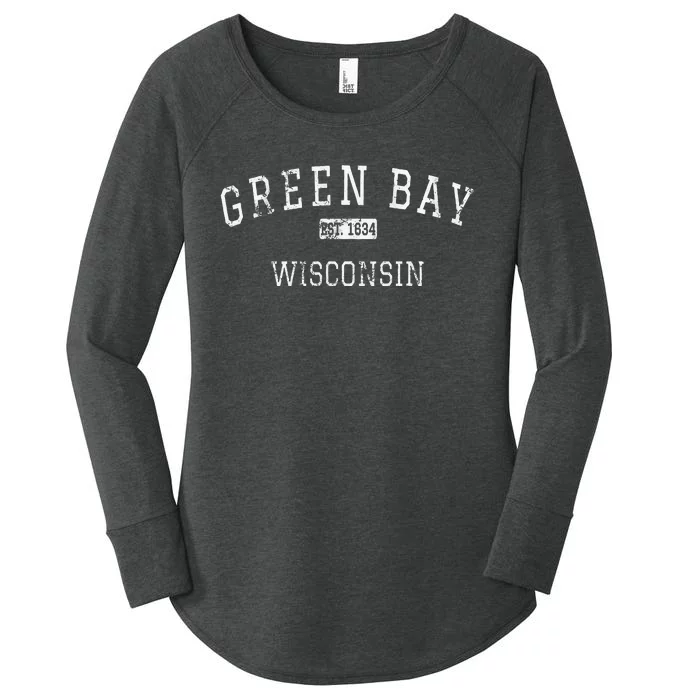 Green Bay Wisconsin WI Vintage Women's Perfect Tri Tunic Long Sleeve Shirt