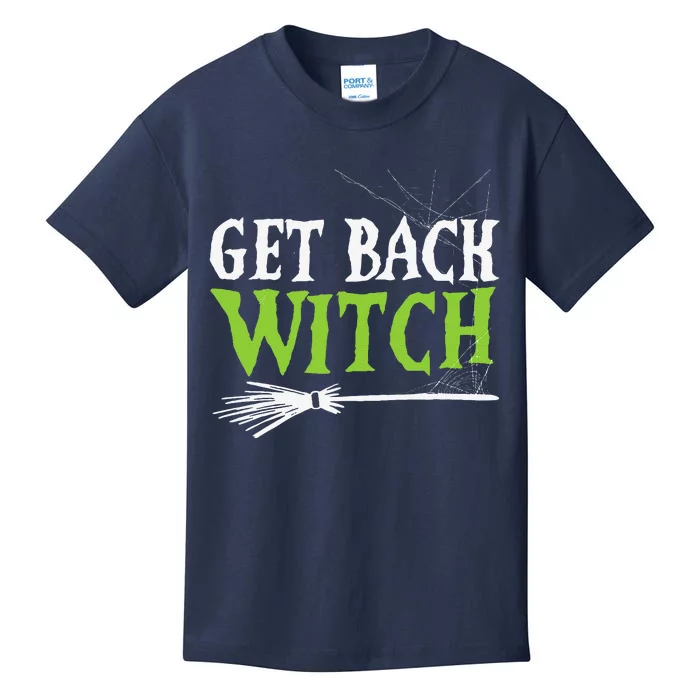 Get Back Witch Trick Or Treat Spooky Couple Halloween Kids T-Shirt