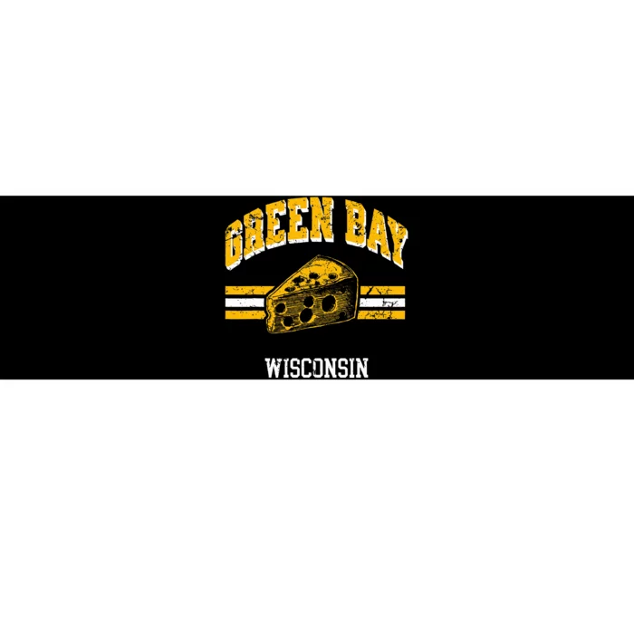 Green Bay Wisconsin Cheesehead Retro Pride Bumper Sticker