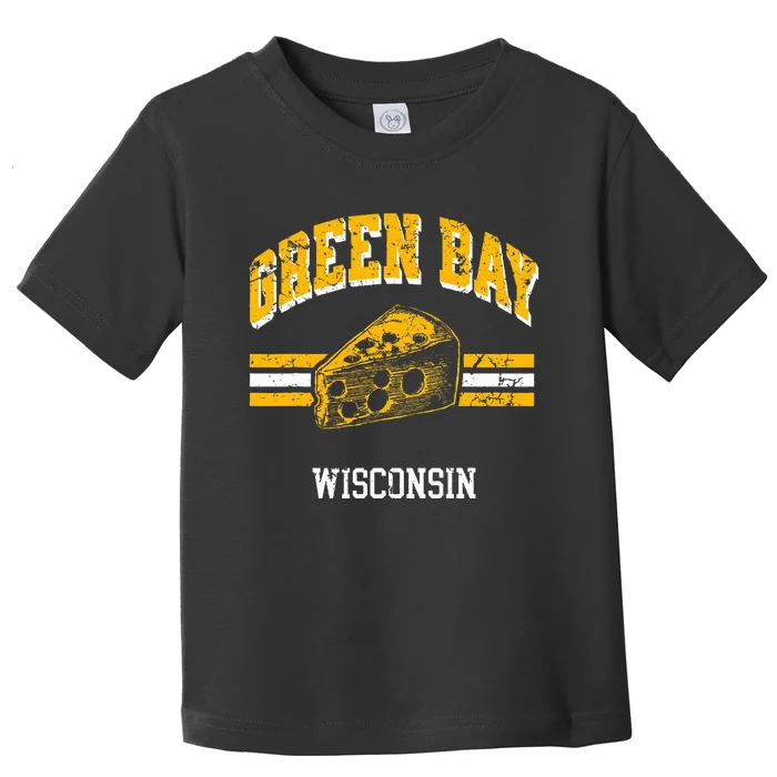 Green Bay Wisconsin Cheesehead Retro Pride Toddler T-Shirt