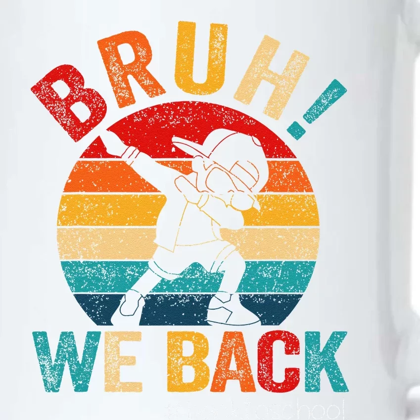 Groovy Bruh We Back Teachers Funny Back To School Black Color Changing Mug