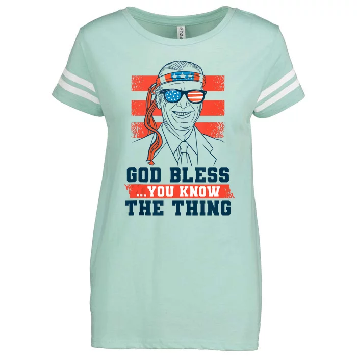 God Bless You Know The Thing A Funny Biden Enza Ladies Jersey Football T-Shirt