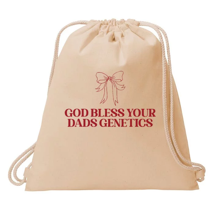 God Bless Your Dads Genetics Apparel Drawstring Bag