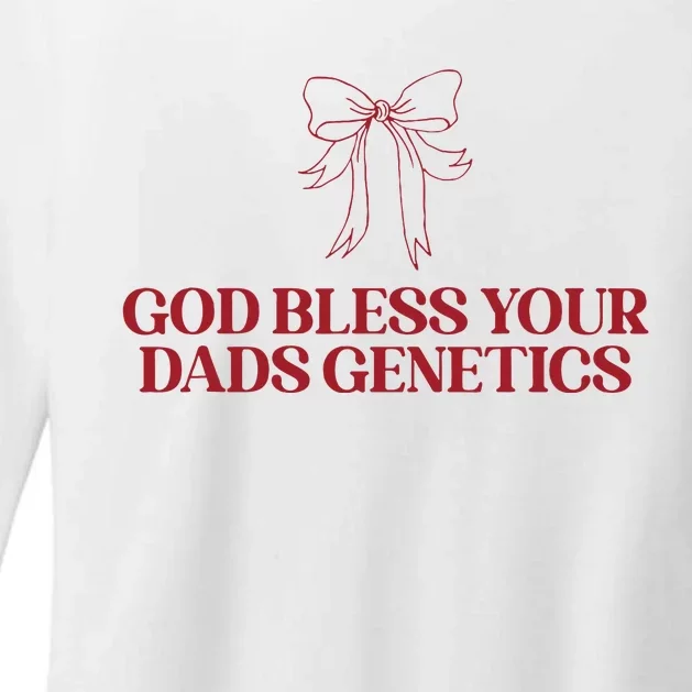 God Bless Your Dads Genetics Apparel Womens CVC Long Sleeve Shirt