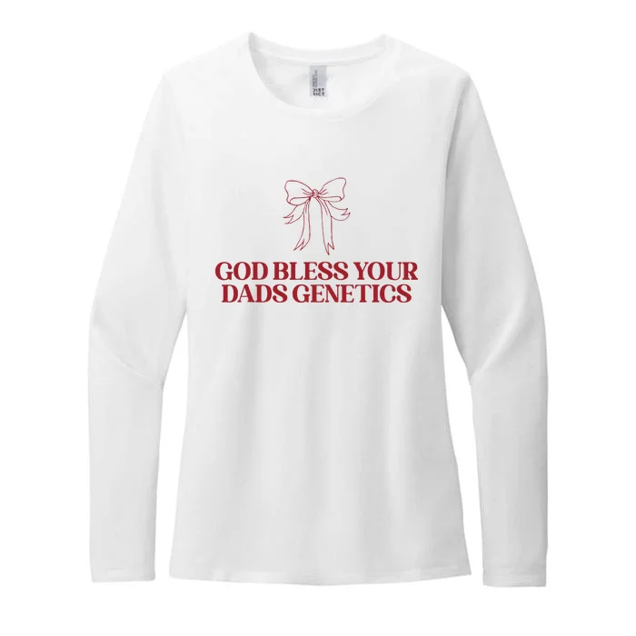 God Bless Your Dads Genetics Apparel Womens CVC Long Sleeve Shirt