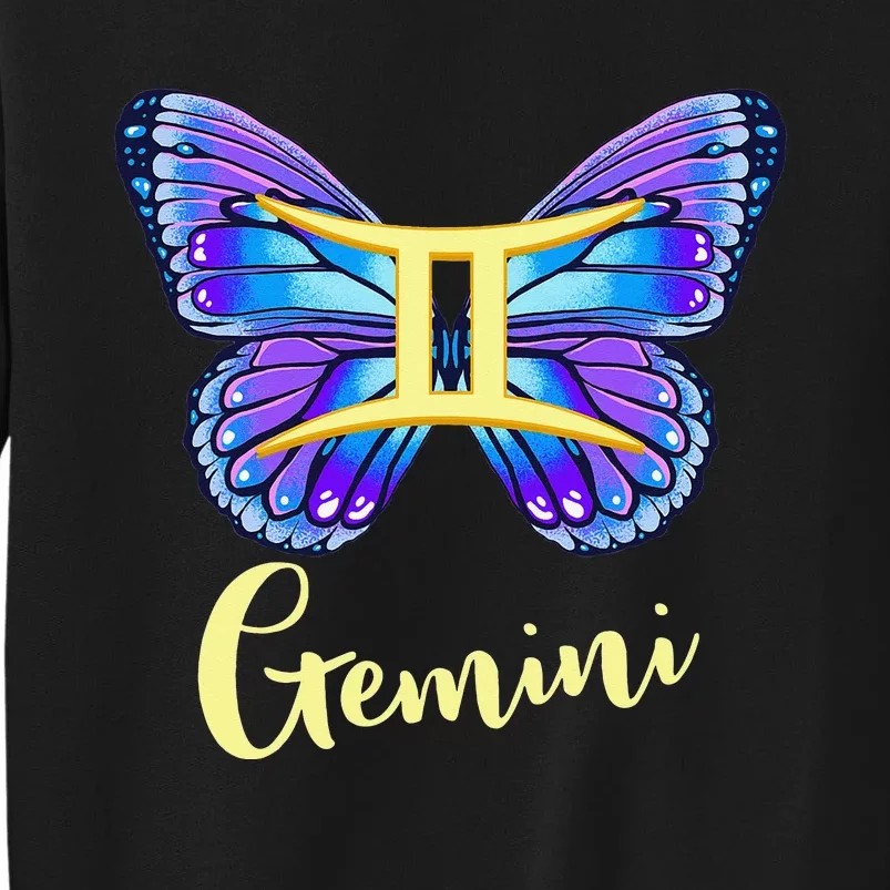 Gemini Butterfly Zodiac Sign of Butterfly Wings for Wo Tall Sweatshirt