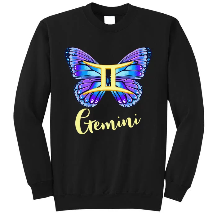 Gemini Butterfly Zodiac Sign of Butterfly Wings for Wo Tall Sweatshirt