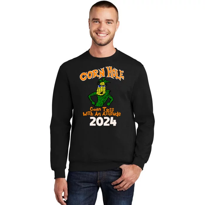 Geis Cornhole 2024 Awesome Cornhole Tournament T’S 2024 Tall Sweatshirt