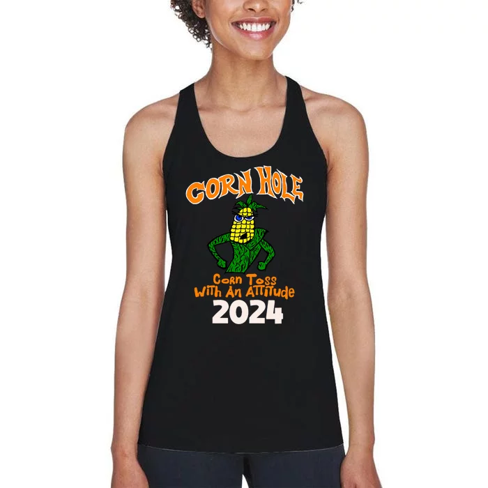 Geis Cornhole 2024 Awesome Cornhole Tournament T’S 2024 Women's Racerback Tank