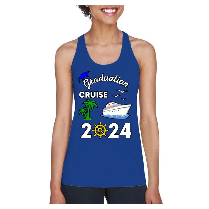 Graduation Cruise 2024 Ship Boat Vacation Summer Vacation Gift Women's Racerback Tank