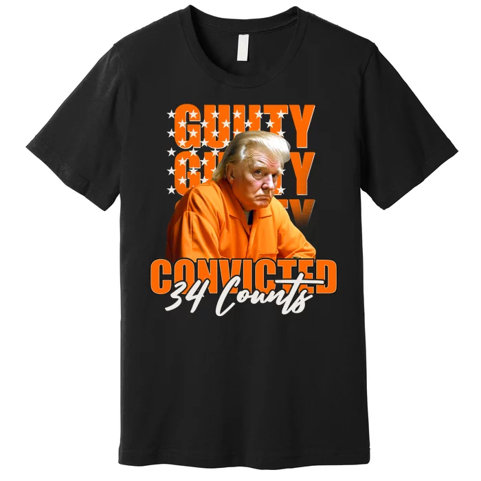 Guilty Convicted 34 Counts Trump Premium T-Shirt