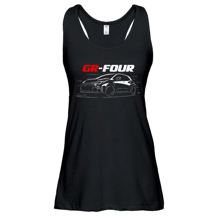 Gr Corolla 4th Of July American Ladies Essential Flowy Tank