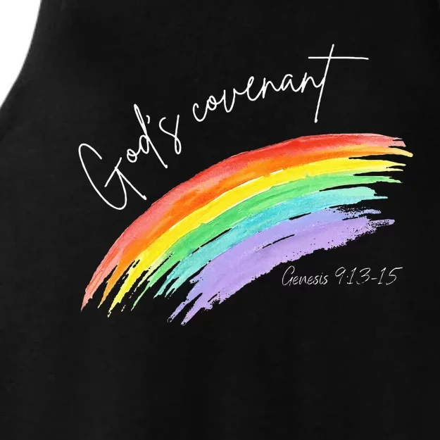 Gods Covenant 91315 Rainbow Gods Believers Ladies Tri-Blend Wicking Tank