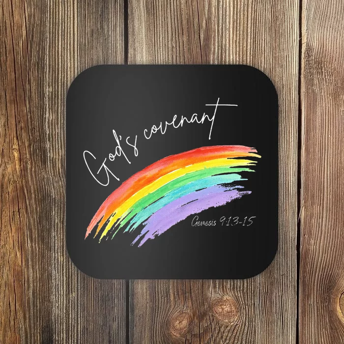 Gods Covenant 91315 Rainbow Gods Believers Coaster