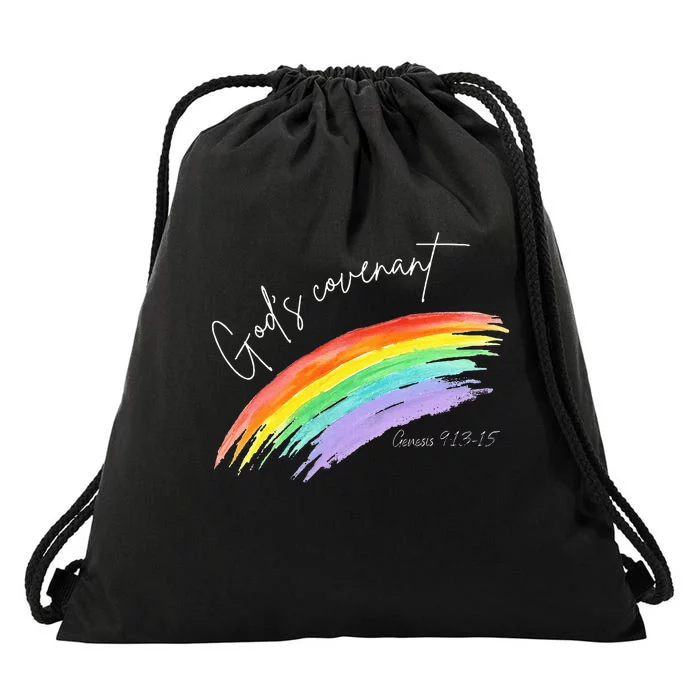 Gods Covenant 91315 Rainbow Gods Believers Drawstring Bag