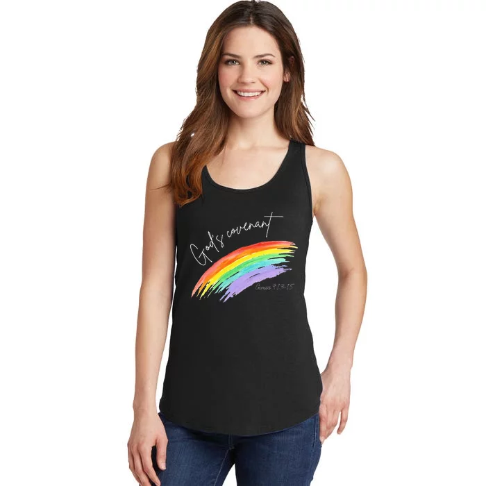 Gods Covenant 91315 Rainbow Gods Believers Ladies Essential Tank