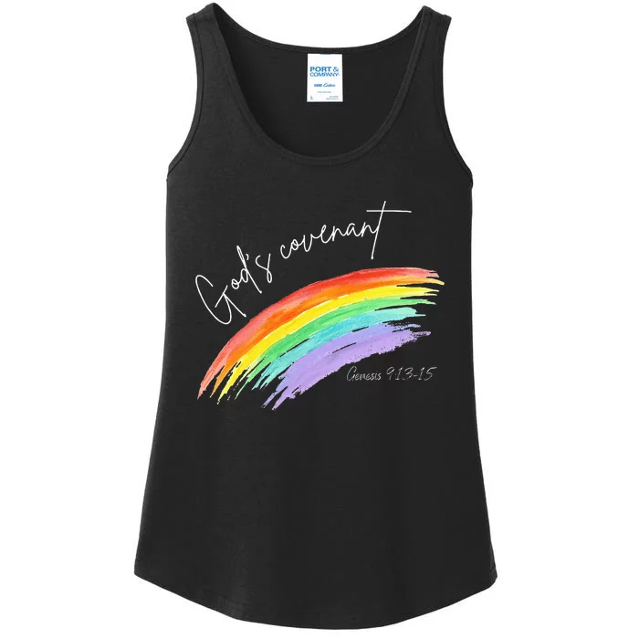 Gods Covenant 91315 Rainbow Gods Believers Ladies Essential Tank