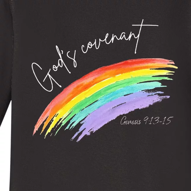 Gods Covenant 91315 Rainbow Gods Believers Baby Long Sleeve Bodysuit