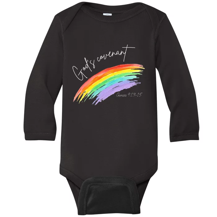 Gods Covenant 91315 Rainbow Gods Believers Baby Long Sleeve Bodysuit