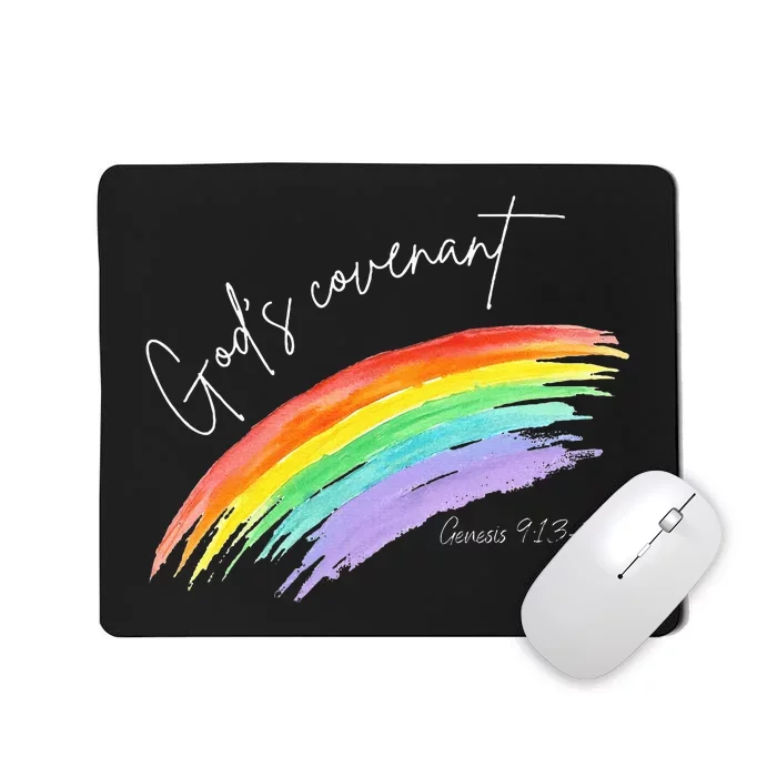 Gods Covenant 91315 Rainbow Gods Believers Mousepad