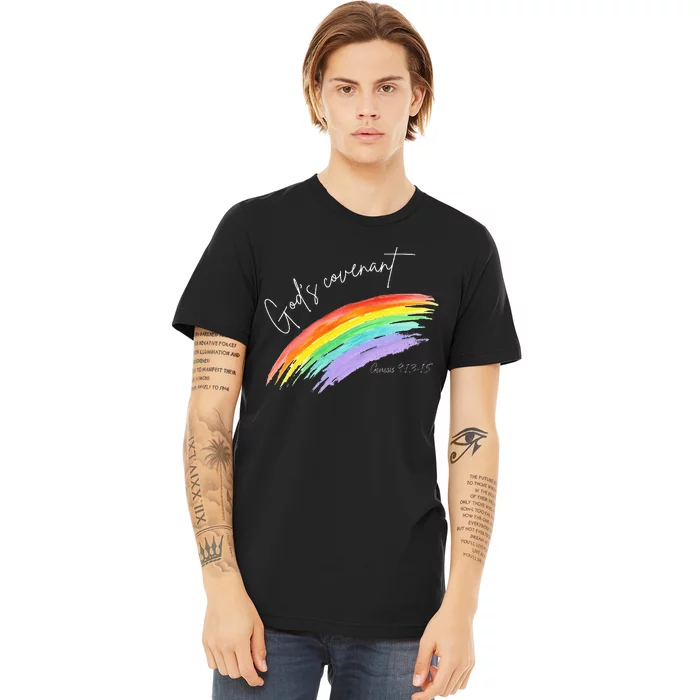 Gods Covenant 91315 Rainbow Gods Believers Premium T-Shirt